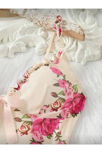 Bej Pembe Güllü Gecelik